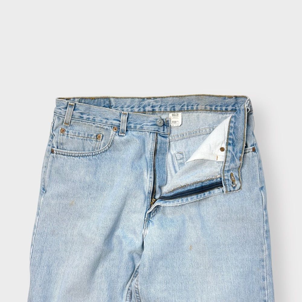 Vtg Y2K Levi's 550 Relaxed Fit Thrashed Jeans, 501 Loose Baggy Worn, 34 x 33 - Picture 4 of 9